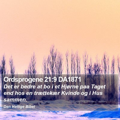 Ordsprogene 21:9 DA1871 Bible Verse Image