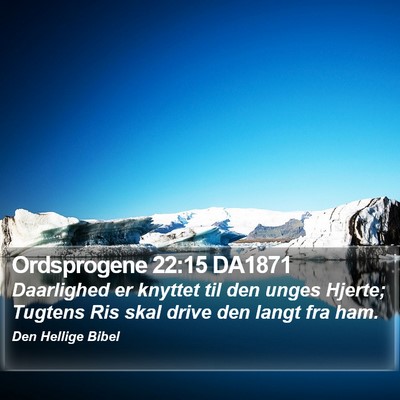 Ordsprogene 22:15 DA1871 Bible Verse Image