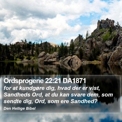 Ordsprogene 22:21 DA1871 Bible Verse Image