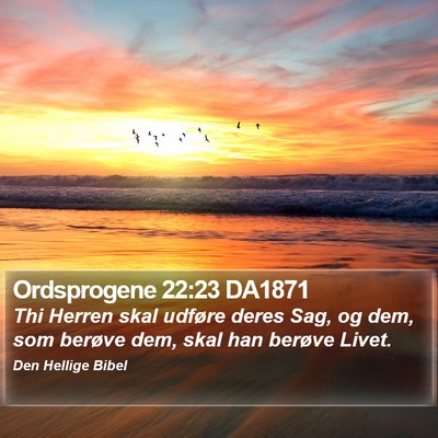 Ordsprogene 22:23 DA1871 Bible Verse Image