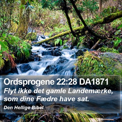 Ordsprogene 22:28 DA1871 Bible Verse Image