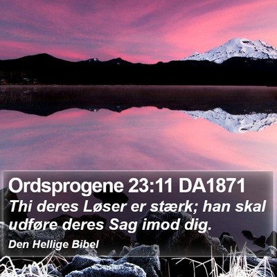 Ordsprogene 23:11 DA1871 Bible Verse Image