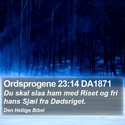 Ordsprogene 23:14 DA1871 Bible Verse Image