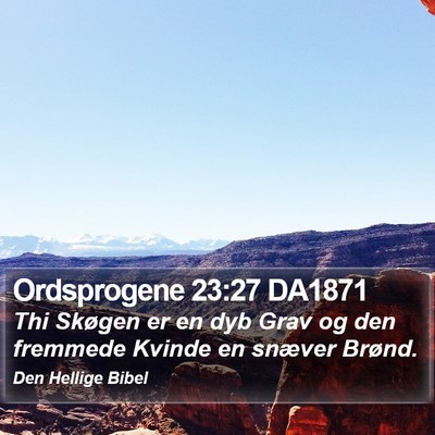 Ordsprogene 23:27 DA1871 Bible Verse Image