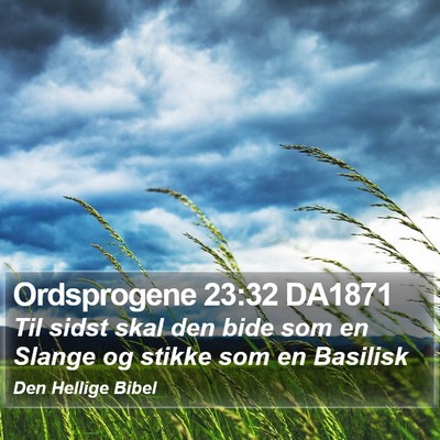 Ordsprogene 23:32 DA1871 Bible Verse Image