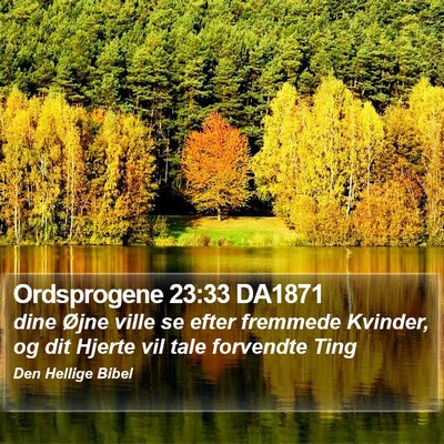 Ordsprogene 23:33 DA1871 Bible Verse Image
