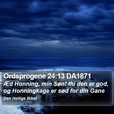 Ordsprogene 24:13 DA1871 Bible Verse Image