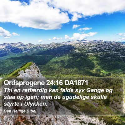 Ordsprogene 24:16 DA1871 Bible Verse Image