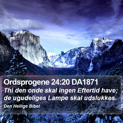 Ordsprogene 24:20 DA1871 Bible Verse Image