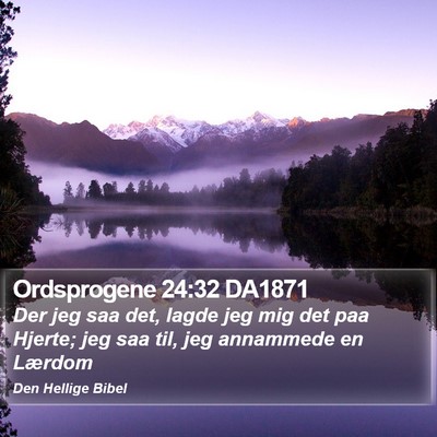 Ordsprogene 24:32 DA1871 Bible Verse Image