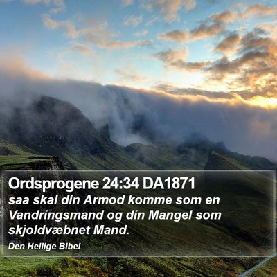 Ordsprogene 24:34 DA1871 Bible Verse Image