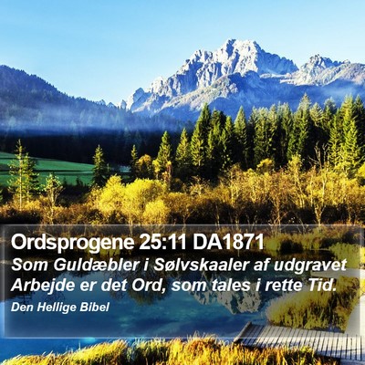 Ordsprogene 25:11 DA1871 Bible Verse Image