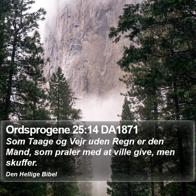 Ordsprogene 25:14 DA1871 Bible Verse Image