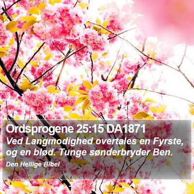 Ordsprogene 25:15 DA1871 Bible Verse Image