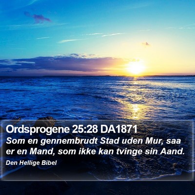 Ordsprogene 25:28 DA1871 Bible Verse Image