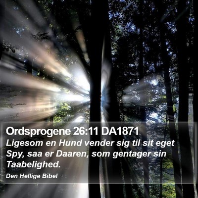 Ordsprogene 26:11 DA1871 Bible Verse Image
