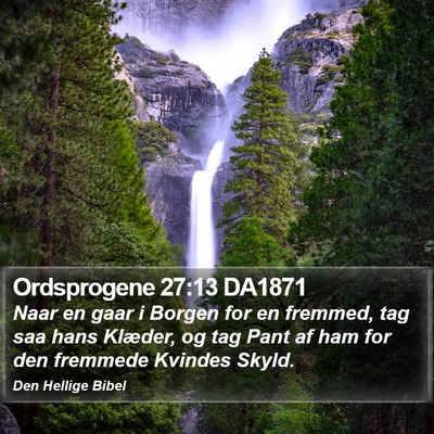 Ordsprogene 27:13 DA1871 Bible Verse Image