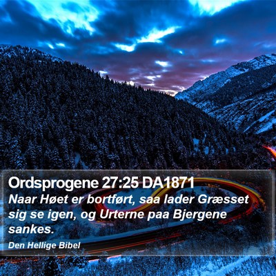 Ordsprogene 27:25 DA1871 Bible Verse Image