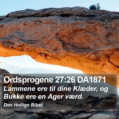 Ordsprogene 27:26 DA1871 Bible Verse Image
