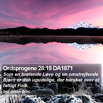 Ordsprogene 28:15 DA1871 Bible Verse Image