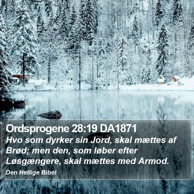 Ordsprogene 28:19 DA1871 Bible Verse Image