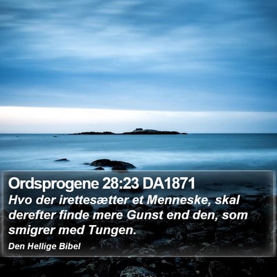 Ordsprogene 28:23 DA1871 Bible Verse Image