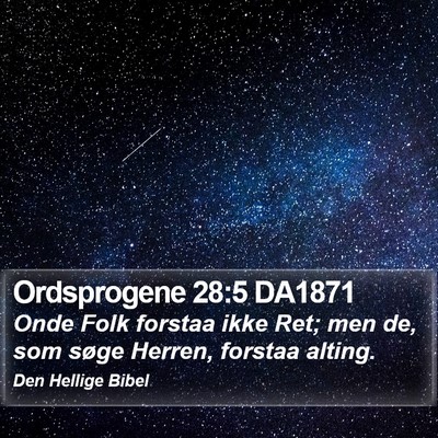 Ordsprogene 28:5 DA1871 Bible Verse Image