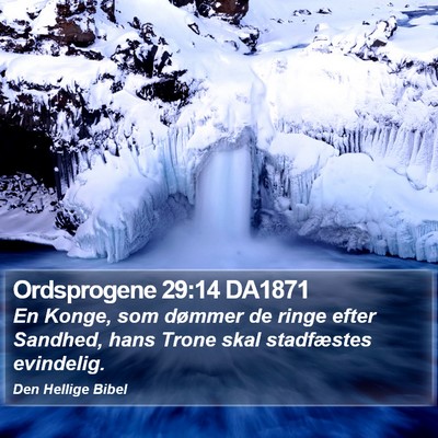 Ordsprogene 29:14 DA1871 Bible Verse Image