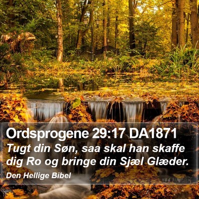 Ordsprogene 29:17 DA1871 Bible Verse Image