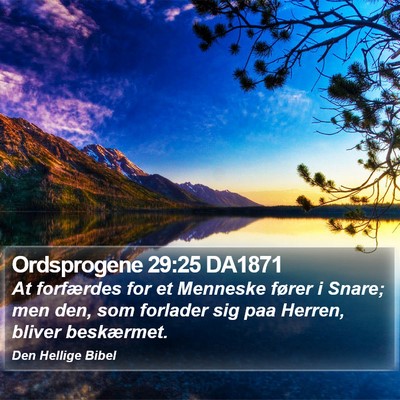 Ordsprogene 29:25 DA1871 Bible Verse Image