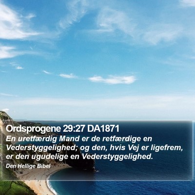Ordsprogene 29:27 DA1871 Bible Verse Image