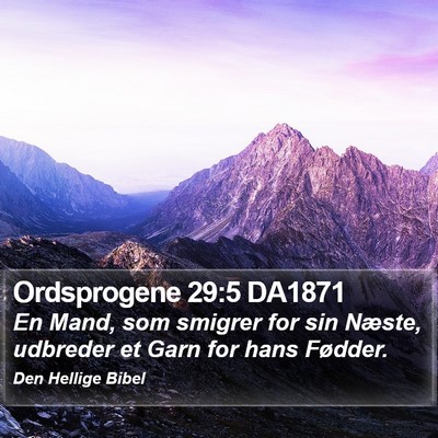 Ordsprogene 29:5 DA1871 Bible Verse Image