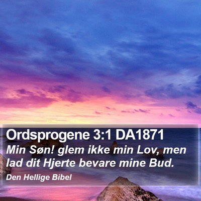 Ordsprogene 3:1 DA1871 Bible Verse Image