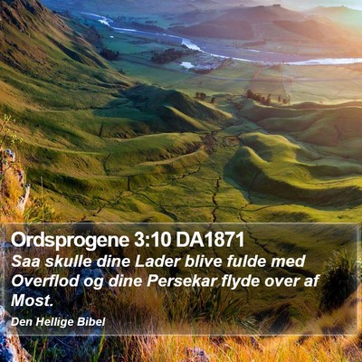 Ordsprogene 3:10 DA1871 Bible Verse Image