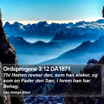 Ordsprogene 3:12 DA1871 Bible Verse Image