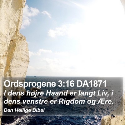 Ordsprogene 3:16 DA1871 Bible Verse Image