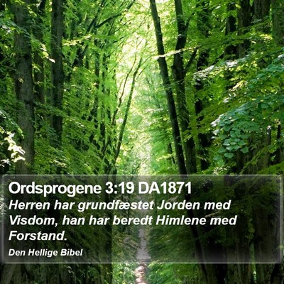 Ordsprogene 3:19 DA1871 Bible Verse Image