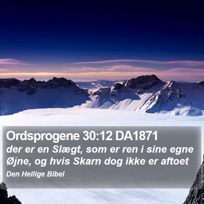 Ordsprogene 30:12 DA1871 Bible Verse Image