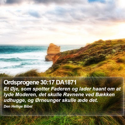 Ordsprogene 30:17 DA1871 Bible Verse Image
