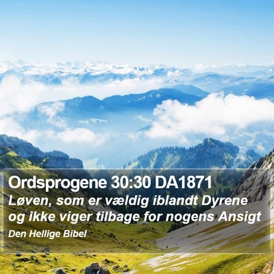 Ordsprogene 30:30 DA1871 Bible Verse Image
