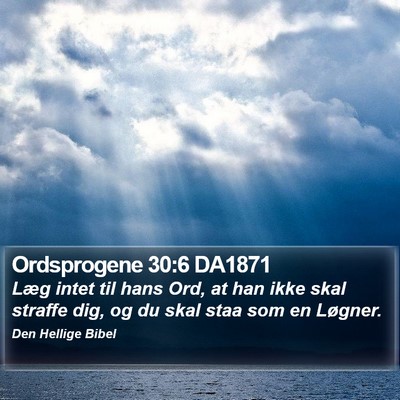 Ordsprogene 30:6 DA1871 Bible Verse Image