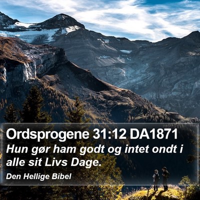 Ordsprogene 31:12 DA1871 Bible Verse Image