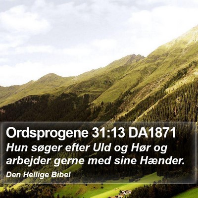 Ordsprogene 31:13 DA1871 Bible Verse Image