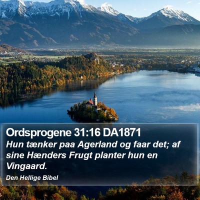 Ordsprogene 31:16 DA1871 Bible Verse Image