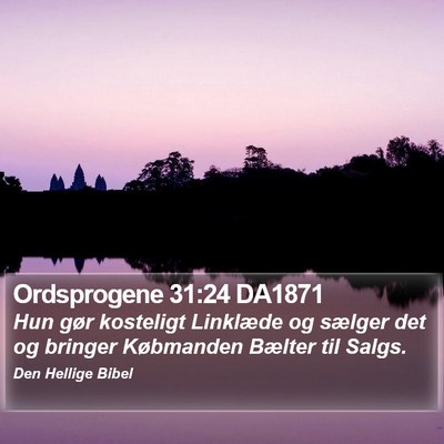 Ordsprogene 31:24 DA1871 Bible Verse Image