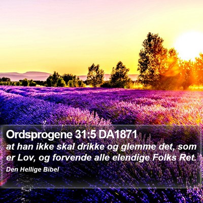 Ordsprogene 31:5 DA1871 Bible Verse Image