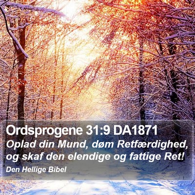Ordsprogene 31:9 DA1871 Bible Verse Image