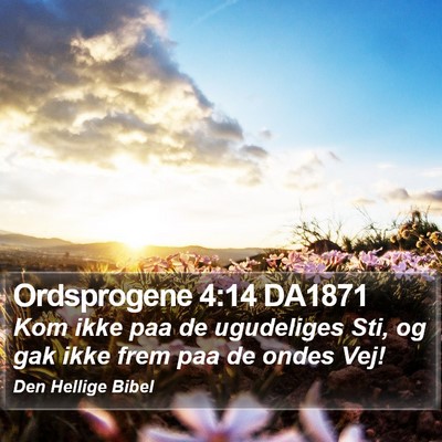 Ordsprogene 4:14 DA1871 Bible Verse Image