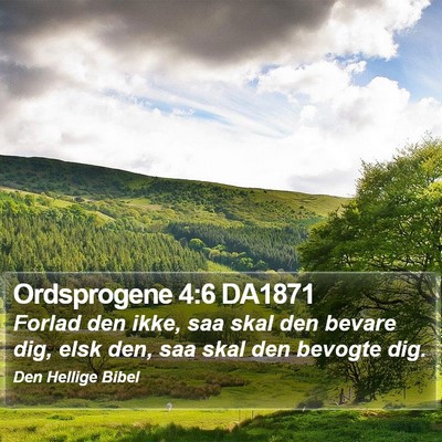 Ordsprogene 4:6 DA1871 Bible Verse Image