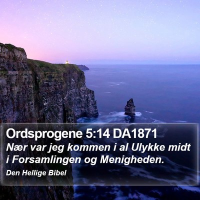 Ordsprogene 5:14 DA1871 Bible Verse Image